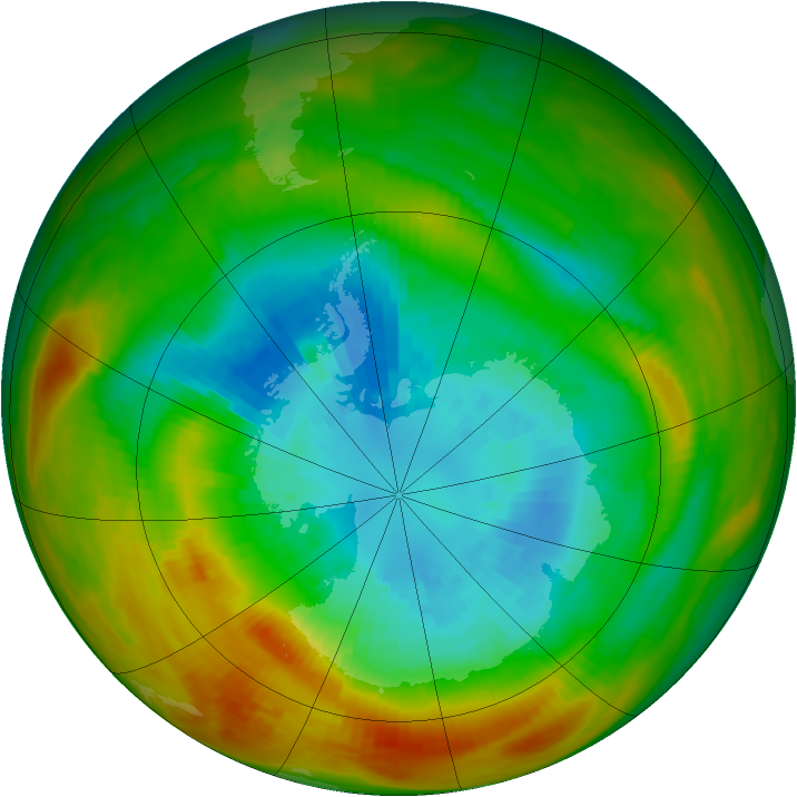 Antarctic ozone map for 14 September 1979